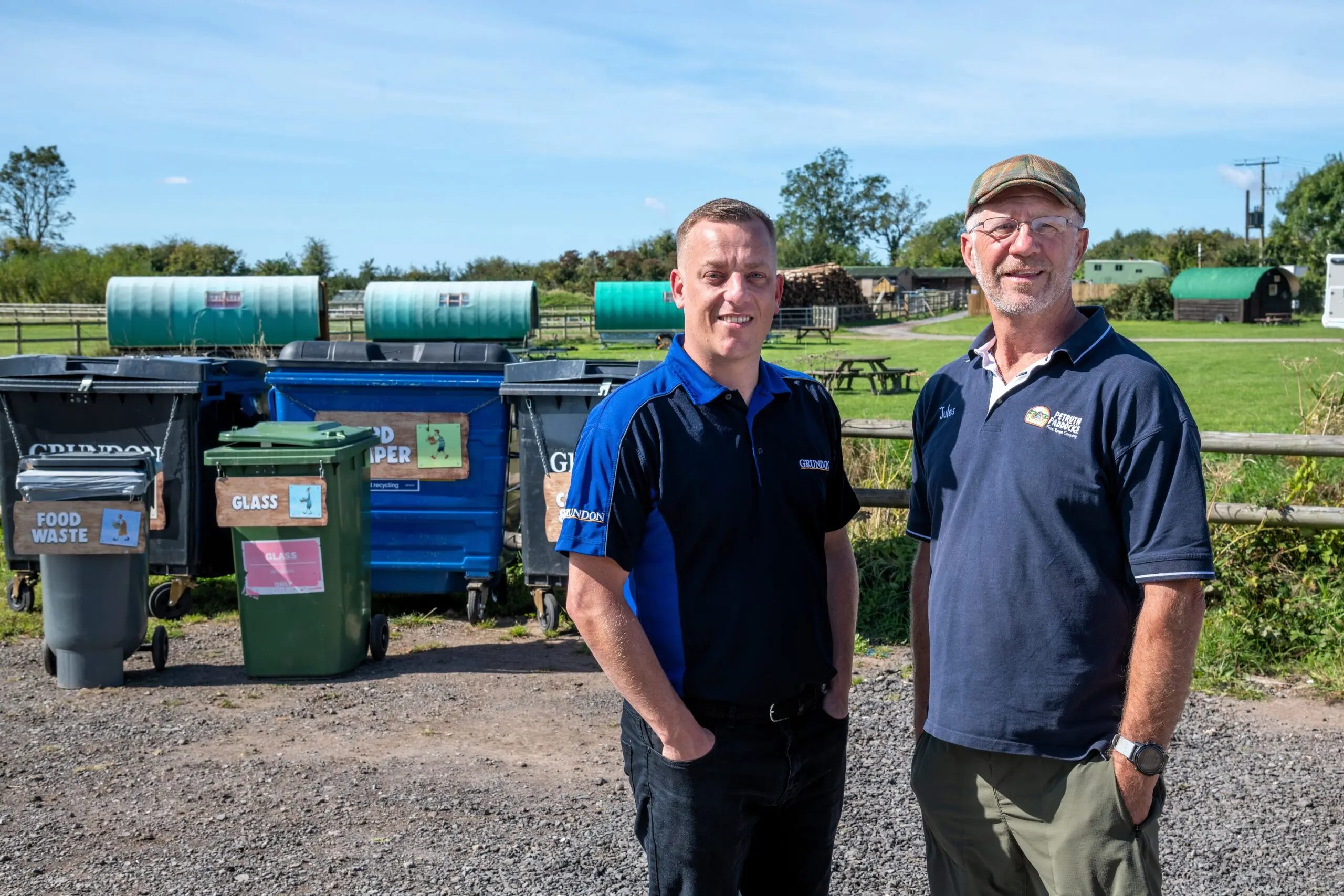 Nick Malvern of Grundon with Jules Sayer of Petruth Paddocks