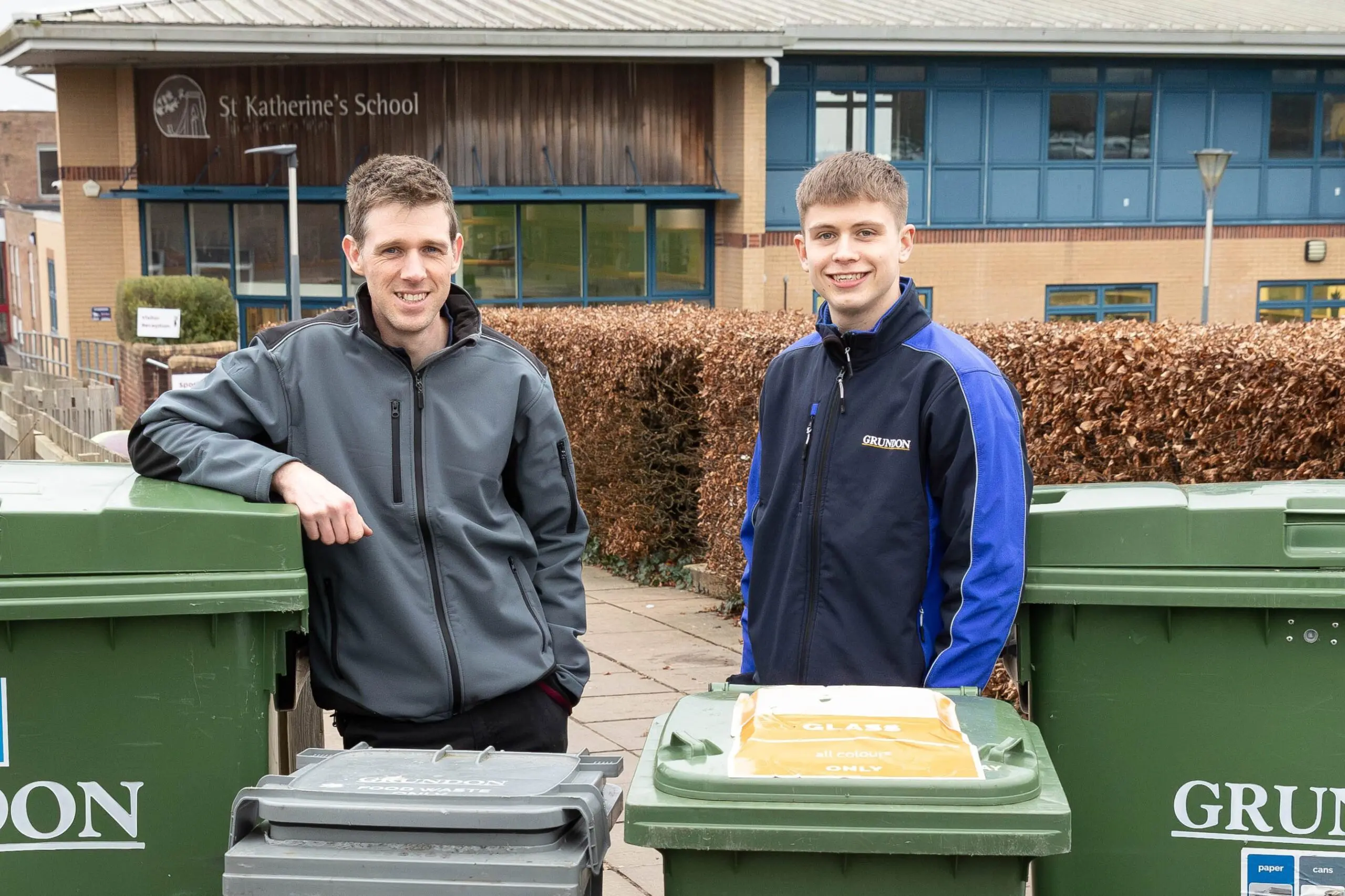 Alex Poulton of St Katherine’s School with Charlie Powell of Grundon